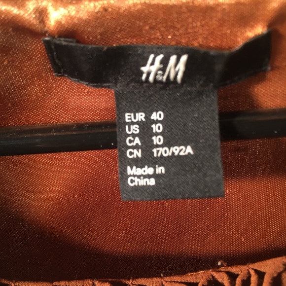 Brown camel caramel flowy tunic w lining 10 H&M 40 - Picture 5 of 6